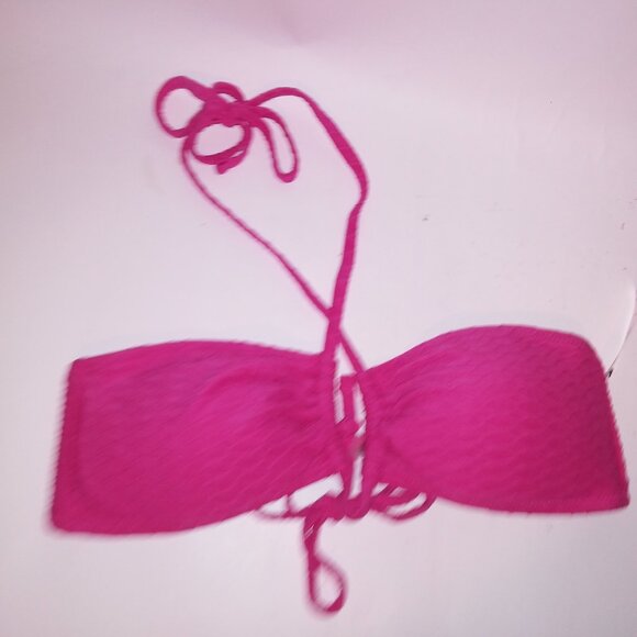 Victoria Secret Swim Bikini Top & Bottom Pink Textured Convertible String Remova - Picture 15 of 16